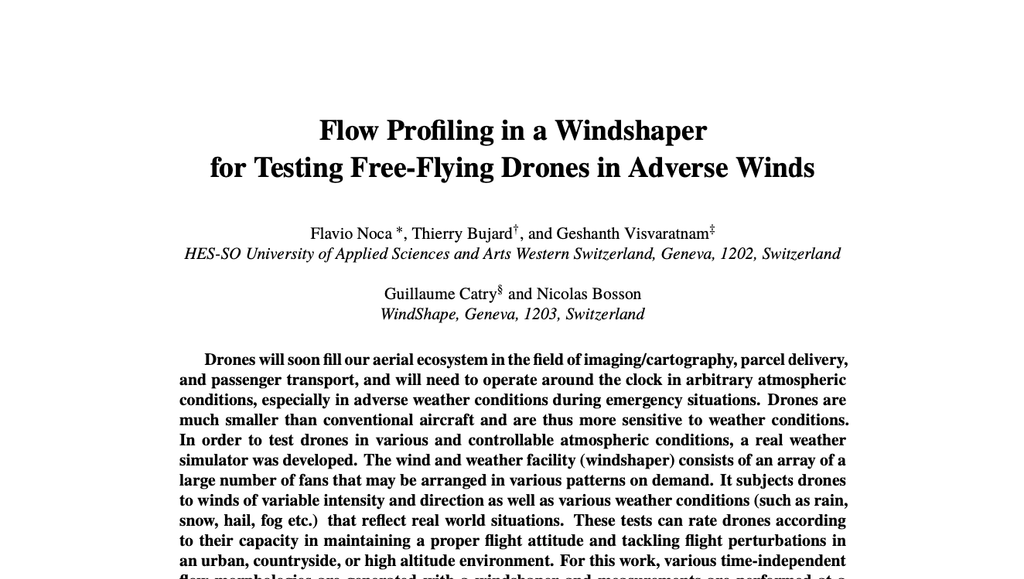 Flow Profiling in a WindShaper